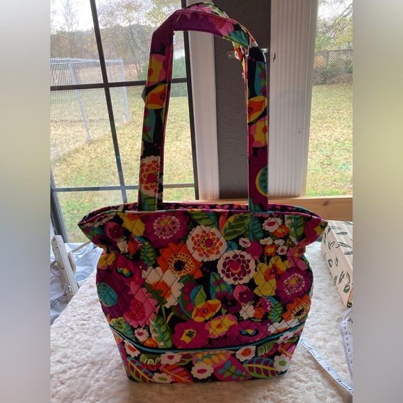 Vera Bradley Laura VaVa Bloom, Tote, Shoulder Bag, Pink, Bonus Water Bottle, NWT - Picture 9 of 12